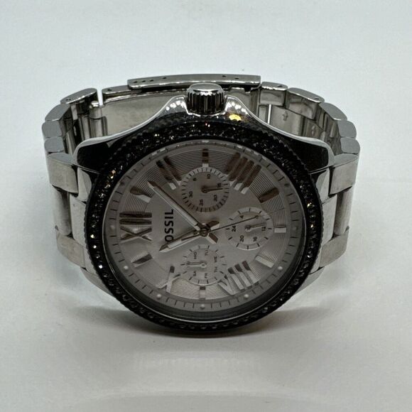 Fossil Cecile AM4509 Women's Silver Stainless Steel Analog Quartz Watch AEA438 - Picture 5 of 11